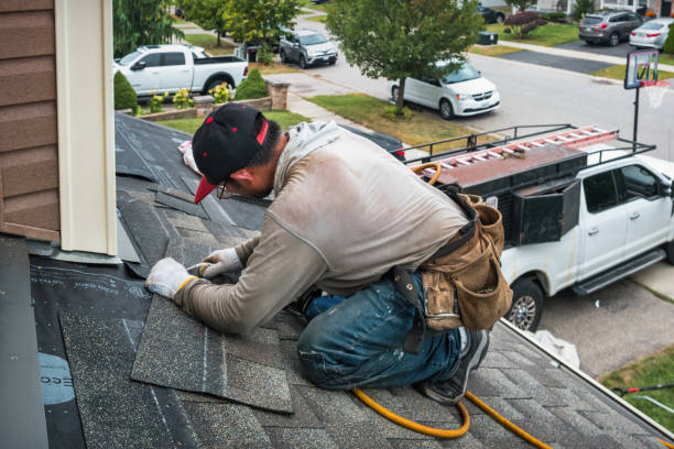 Professional Roofing technician working in Lynn Center, IL
